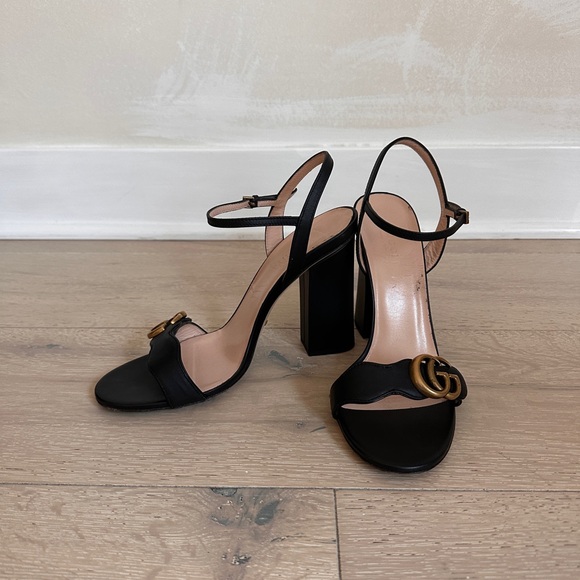 Gucci Leather Mid Heel Sandal - Picture 3 of 4